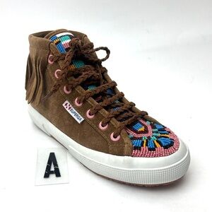 ALANUI x Superga Beaded Mid Top Sneaker sz 6